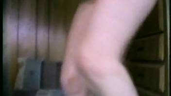 Busty babe and her white Labrador enjoy incredible sex