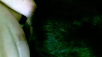 Intimate view of a guy intensely penetrating a young calf anally