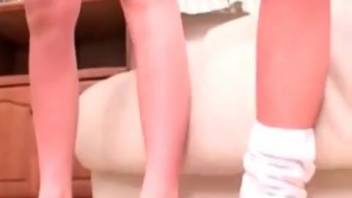 Horny Japanese chicks share the canine dick for kinky adult fun