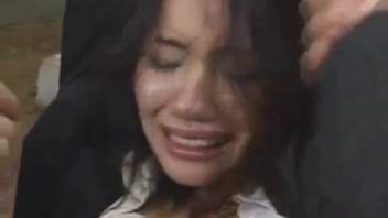 Intense erotic brutality featuring a aroused Asian beauty in high definition