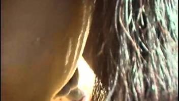 Dark-haired lady with a firm rear taking pleasure in anal intercourse with a horse